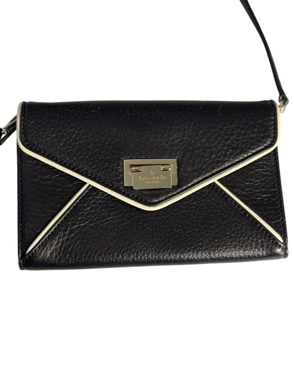 Kate Spade Natalie Wesley Place leather envelope crossbody bag features pebbled - Picture 2 of 11